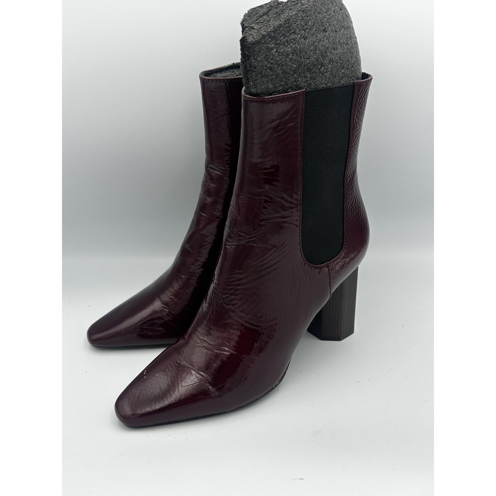 Donald Pliner Boots Womens Size 6M Patent Leather Block Heel Ankle Shoes